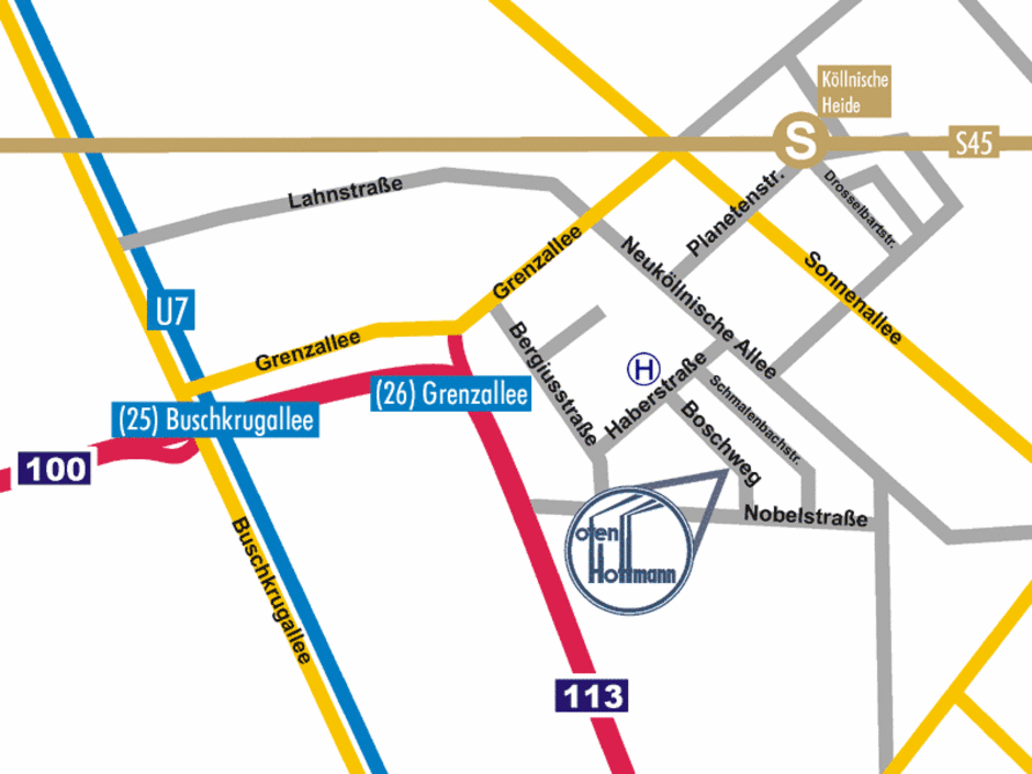 Umgebungs-Skizze Industriegebiet Grenzalee